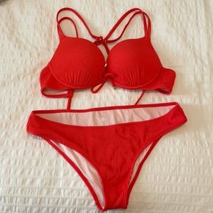 ORANGE Shade and Shore push-up Bikini Set